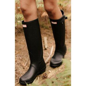 Hunter Original Women's Tall Rubber Rain Boots Black Matte Size 7 EUC $190